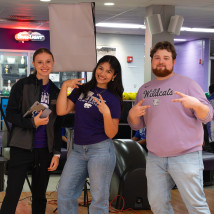 SCS Students working bowling media day